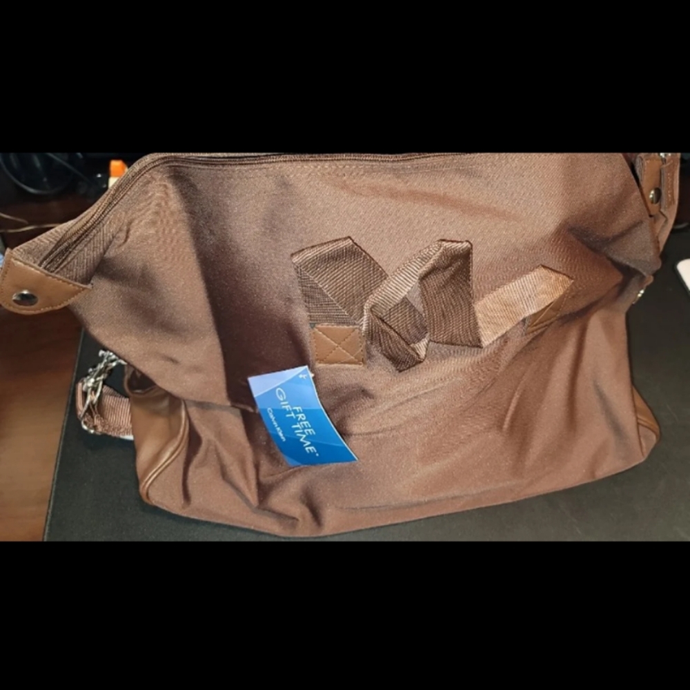 NWT Calvin Klein Brown Large Luggage travel Bag